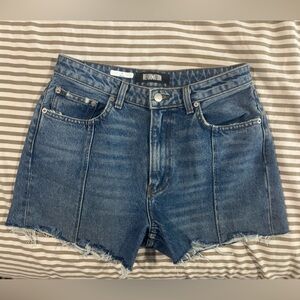 *like new* Reformation Jean Shorts with seam & raw hem
